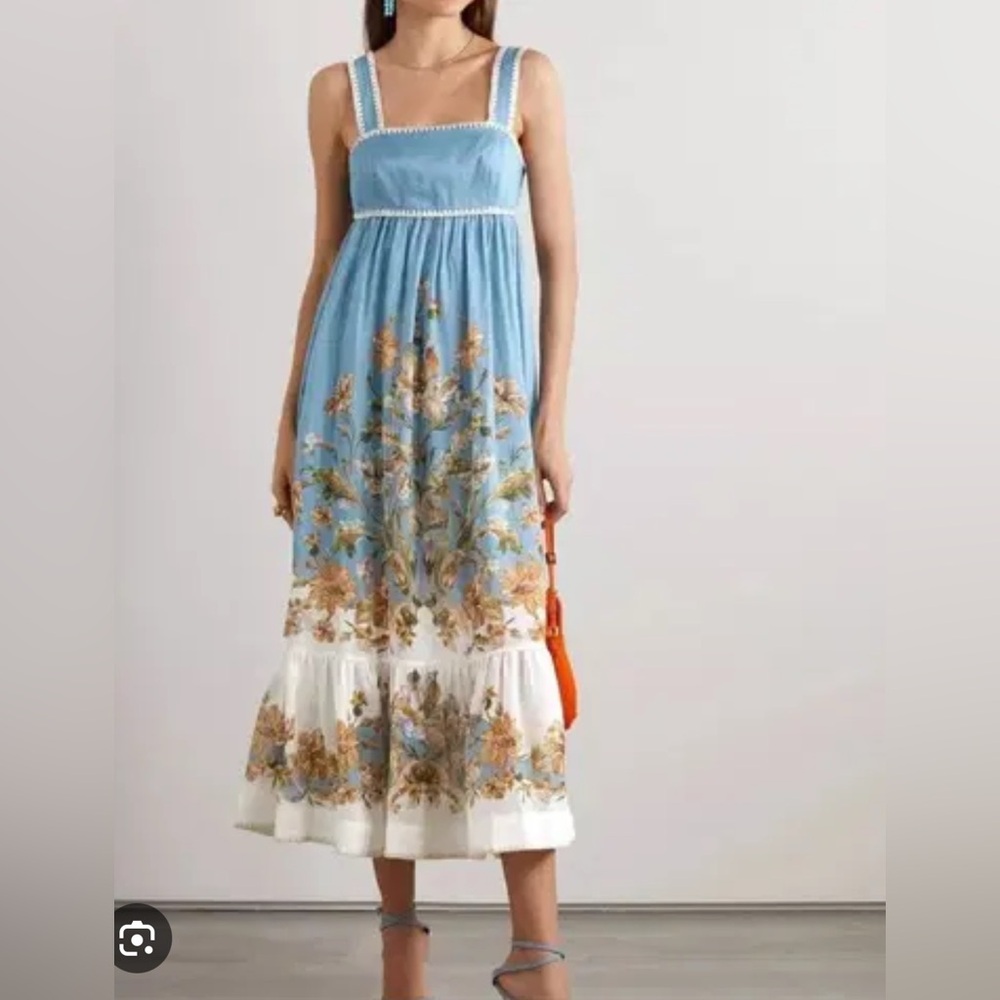 Zimmerman Floral Blue Maxi Dress - 0P